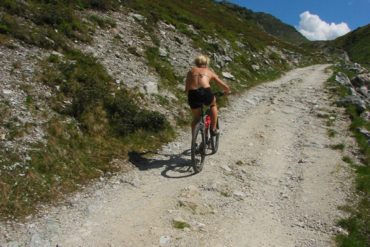 woman biking