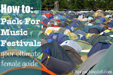 packing list for music festivals