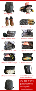 Day 24: How to Pack a Backpack - Her Packing List