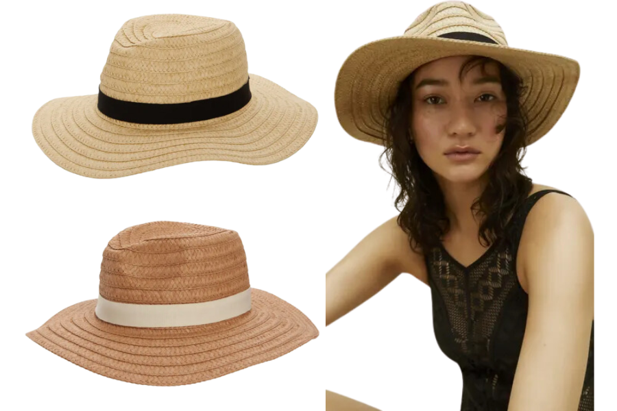Knot Trim Packable Wide Brim Hat main image 0